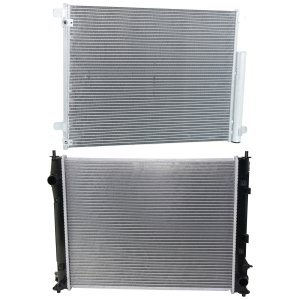 Aluminum Core Radiator Kit for 2016-2021 Honda Civic, 4 Cylinder, 2.0L Engine, with Air Conditioning Condenser Replacement
