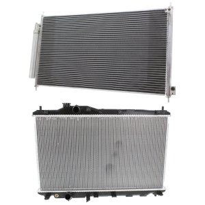 Radiator Kit for 2012-2015 Honda Civic, 4 Cylinder, 1.8L/2.4L Engine, with Air Conditioning Condenser, Aluminum Core, Automatic Transmission Replacement
