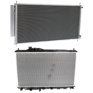 Radiator Kit for 2012-2015 Honda Civic with Automatic Transmission, Aluminum Core, 4 Cylinder, 1.8L/2.4L Engine, and A/C Condenser Replacement