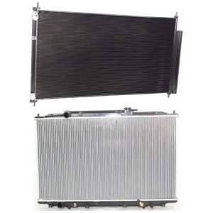 Aluminum Core Radiator Kit for 2005-2010 Honda Odyssey, Suitable for 6 Cylinder, 3.5L Engine, Includes A/C Condenser - Replacement