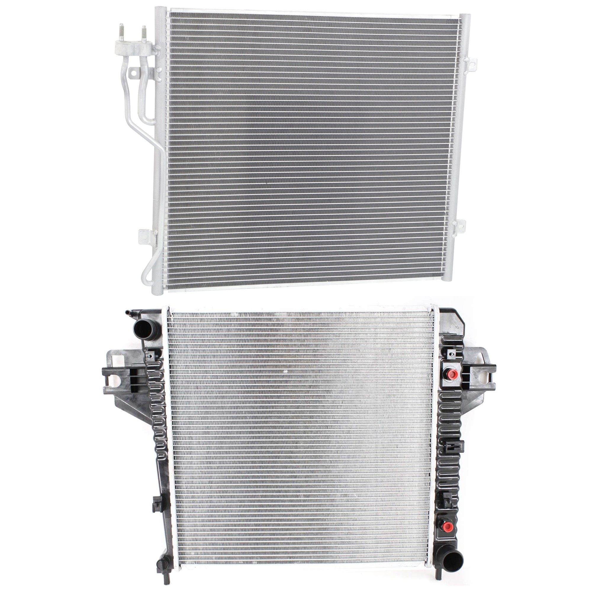 Radiator Kit for 2002-2006 Jeep Liberty, Aluminum Core, Suitable for 6 Cylinder, 3.7L Engine, with Air Conditioning Condenser, Replacement