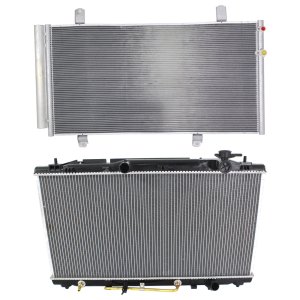 Radiator Kit for Lexus Avalon 2005-2012/Venza 2009-2016, Aluminum Core, Engine: 6 Cylinder, 3.5L, with Air Conditioning Condenser, Replacement
