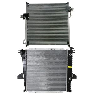 Radiator Kit for Mazda Ranger/B2500 (1998-2001), Auto Transmission, Aluminum Core, 4 Cylinder, 2.5L Engine, with Air Conditioning Condenser Replacement