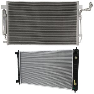 Radiator Kit for Nissan Maxima 2009-2023, Altima 2007-2018 with Auto Transmission, Aluminum Core, Fits 4/6 Cylinder, 2.5L/3.5L Engine, Includes A/C Condenser Replacement