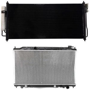 Radiator Kit for Nissan Altima 2002-2006/Maxima 2004-2006, Automatic Transmission, Aluminum Core, 6 Cylinder, 3.5L Engine, with Air Conditioning Condenser Replacement