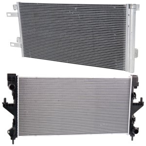 Radiator Kit for Dodge RAM PROMASTER 1500/2500/3500 from 2014-2023, Comes with Aluminum Core, Suited for 4/6 Cylinder, 3.0L/3.6L Engine, & A/C Condenser Replacement