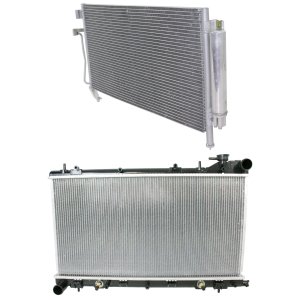 Radiator Kit for Subaru Forester 2003-2008, Manual/Automatic Transmission, Aluminum Core, 4 Cylinder, 2.5L Engine, with Air Conditioning Condenser - Replacement