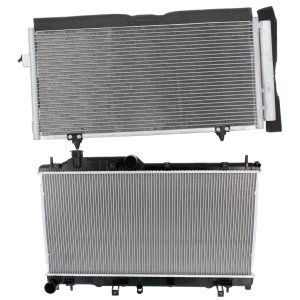 Radiator Kit for 2008-2014 SUBARU IMPREZA, Manual Transmission, Aluminum Core, 4 Cylinder, 2.5L Engine, with Air Conditioning Condenser, Replacement