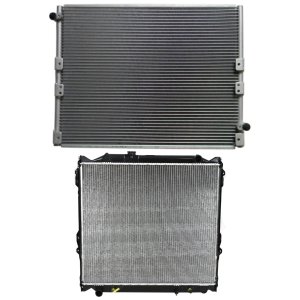 Radiator Kit for Toyota 4Runner 1996-2002, Auto/Manual Transmission, Aluminum Core, 4/6 Cylinder, 2.7L/3.4L Engine, with Air Conditioning Condenser Replacement