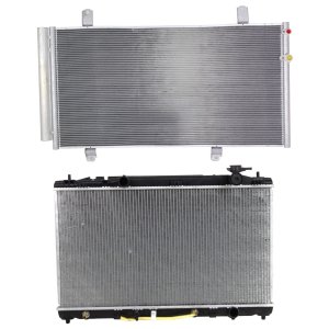 Radiator Kit for 2007-2009 TOYOTA CAMRY, Aluminum Core, Designed for 4 Cylinder, 2.4L Engine, Includes A/C Condenser - Replacement