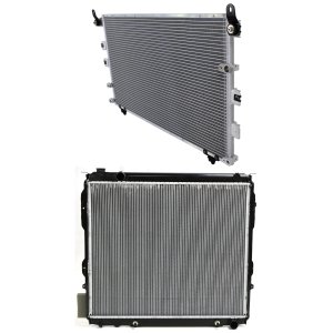 Radiator Kit for 2001-2007 Toyota Sequoia, Aluminum Core, 8 Cylinder, 4.7L Engine, Includes A/C Condenser, Suitable for Replacement