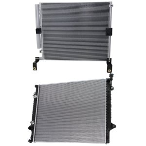 Aluminum Core Radiator Kit for 2016-2023 Toyota Tacoma, 6-Cylinder, 3.5-Liter Engine, with Air Conditioning Condenser - Replacement