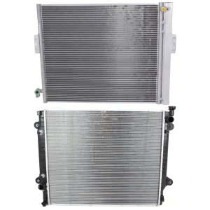 Radiator Kit for 2005-2012 Toyota Tacoma, Auto/Manual Transmission, Aluminum Core, 4/6 Cylinder, 2.7L/4.0L Engine, with Air Conditioning Condenser Replacement