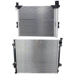 Radiator Kit for 2012-2015 Toyota Tacoma, Auto/Manual Transmission, Aluminum Core, Compatible with 4/6 Cylinder, 2.7L/4.0L Engine, Includes A/C Condenser - Replacement