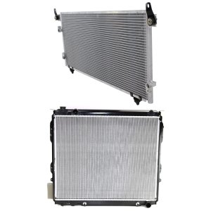 Radiator Kit for 2000-2006 Toyota Tundra, Aluminum Core, 8 Cylinder, 4.7L Engine, with Air Conditioning Condenser, Replacement