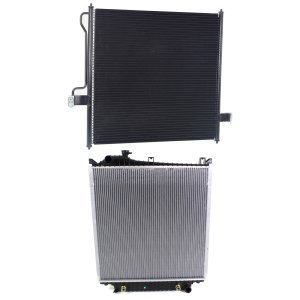 Radiator Kit for 2006 Ford Explorer / Mountaineer, Aluminum Core, Supports 6/8 Cylinder, 4.0L/4.6L Engine, 1-Row Core, Includes Air Conditioning Condenser Replacement