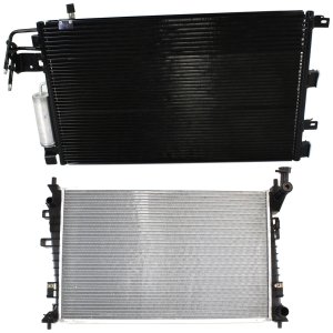 Radiator Kit for 2008-2011 Ford Focus, Auto Transmission, Aluminum Core, 4 Cylinder, 2.0L Engine, 1-Row Core, with Air Conditioning Condenser Replacement