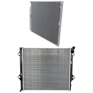 Radiator Kit for 2003-2009 Toyota 4Runner, Aluminum Core, 6 Cylinder, 4.0 Liter Engine, 1-Row Core, with Air Conditioning Condenser, Replacement