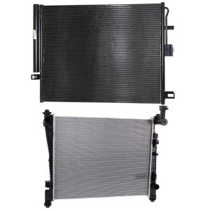 Front Radiator Replacement Kit for Dodge Durango 2015-2020, Aluminum Core, 1-Row Core, Suits 6/8 Cylinder 3.6L/5.7L/6.4L Engine, Comes with A/C Condenser