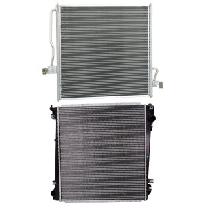 Radiator Kit for 2002-2003 Ford Explorer, Aluminum Core, 6 Cylinder, 4.0L Engine, 1-Row Core, with Air Conditioning Condenser, Replacement