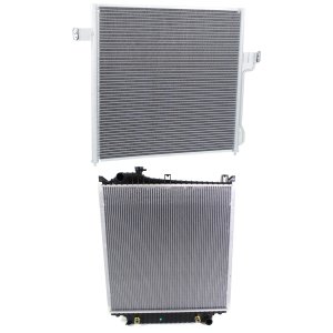 Radiator Kit for 2006 Ford Explorer/Mountaineer, Aluminium Single-Row Core, Suitable for 4.0L/4.6L 6/8 Cylinder Engine, Includes A/C Condenser, Replacement
