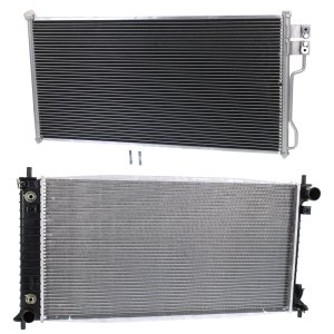 Aluminum Core Radiator Kit for Ford Expedition/Navigator 2004-2006, 5.4L Engine, 8 Cylinder, 1-Row Core, with Air Conditioning Condenser Replacement