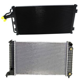 Radiator Kit for Chevrolet S10/Sonoma 1994-2003, Hombre 1996-2000 with Auto/Manual Transmission, Aluminum Core, 4 Cylinder - 2.2L Engine, 1-Row Core, Includes A/C Condenser Replacement