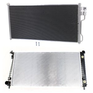 Radiator Kit for Ford Expedition/Navigator 2004-2006, Aluminum Core, 8 Cylinder, 5.4L Engine, Single-Row Core, with Air Conditioning Condenser Replacement