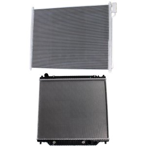 Radiator Kit for Ford Excursion 2000-2005 / F-250 Super Duty / F-350 Super Duty 1999-2004, 8 Cylinder, 5.4L Engine, Aluminum Core, 1-Row Core, with Air Conditioning Condenser Replacement