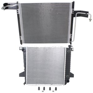 Radiator Kit for 1995-1997 Mazda Ranger with 2.3L 4 Cylinder Engine, Aluminum Core, 1-Row Core, Includes A/C Condenser, Replacement
