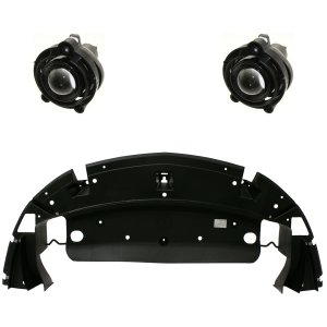 Front Valance for Chevrolet Impala 2006-2013, Impala Limited 2014-2016, 3-Piece Kit, Plastic, Textured, with Fog Light, Replacement