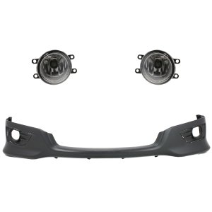 Front Lower Valance for Toyota Camry 2010-2011, Right (Passenger) and Left (Driver), 3-Piece Kit, Plastic, Primed (Ready to Paint), with Fog Light Replacement
