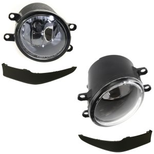 Fog Light Assembly Kit for 2009-2010 Lexus Corolla, Right (Passenger) and Left (Driver), 4-Piece set, Halogen, with Valances, Replacement