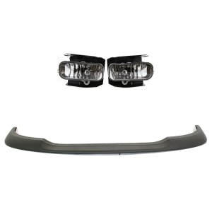 Fog Light Kit for Ford Expedition 1999-2002 / F-150 Heritage 2004, Right (Passenger) and Left (Driver), 2-Piece Chrome, Includes Bulbs, Replacement