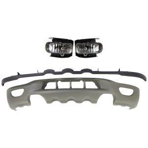 Fog Light Assembly for Ford Expedition 1999-2002, F-150 1999-2003, Halogen, 2-Piece Kit with Valance, Right (Passenger) and Left (Driver), Replacement