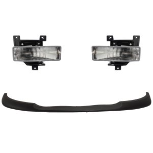 Fog Light Assembly for Ford F-250 1999 and F-150 1999-2001, Right (Passenger) and Left (Driver), 3-Piece kit, Replacement