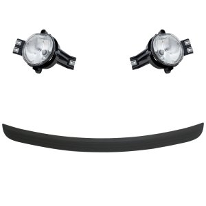 Fog Light Assembly for Dodge Ram 1500 (2002-2005) / Ram 3500 (2003-2005), Right (Passenger) and Left (Driver), 3-Piece Kit, Replacement