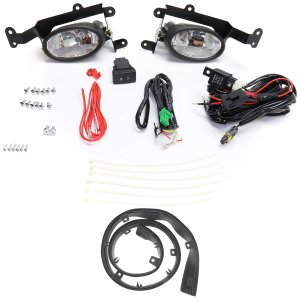 Fog Light Assembly Kit for HONDA CIVIC 2006-2008, Right (Passenger) and Left (Driver), 2-Piece Halogen Set with Valance, Replacement