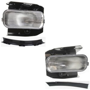 Fog Light Assembly for Ford Expedition 1999-2002 / Ford F-150 Heritage 2004, Right (Passenger) and Left (Driver) 4-Piece kit, Replacement