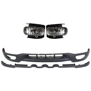 Fog Light Assembly for Ford Expedition (1999-2002) / F-150 (1999-2003), Right (Passenger) and Left (Driver), 2-Piece Kit, Halogen, with Valance, Replacement