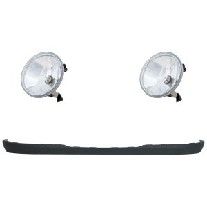 Front Valance for Chevrolet Avalanche (2007-2013) / Suburban 1500 (2007-2014), 3-Piece Kit, Plastic, Primed (Ready to Paint), with Fog Light, Replacement