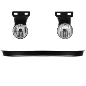 Front Lower Valance for Dodge Ram 1500 (1999-2001) / Ram 2500 (1999-2002), Right (Passenger) and Left (Driver), 3-Piece Kit, Textured, Plastic, with Fog Light, Replacement