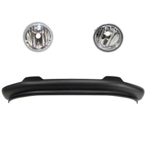 Front Lower Valance for FORD F-150 (2006-2008), Right (Passenger) and Left (Driver), 3-Piece Kit, Plastic Material, Textured Finish, with Fog Light, Replacement