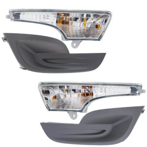 Signal Light Assembly Kit for 2013-2015 Nissan Altima Sedan, Includes Right (Passenger) and Left (Driver) Lights, 4-Piece Set with Fog Light Cover, Replacement