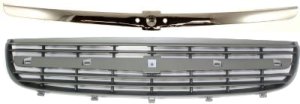 2-Piece Grille Kit for Chevrolet Classic 2004-2005 / Malibu 2000-2003 with Grille Trim Replacement