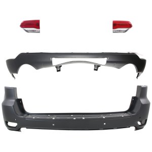 Tail Light Assembly Kit for Jeep Grand Cherokee 2014-2015, Right (Passenger) and Left (Driver), Inner, Halogen, with Bumper Cover, 4-Piece Replacement