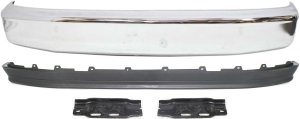 Front Bumper for Ford Bronco (1992-1996) / F-Series (1992-1997), 4-Piece Kit with Bumper Brackets and Valance, Replacement