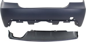 Rear Bumper Cover for BMW 5-Series 2004-2010, 2-Piece Kit with Lower Trim Cover Replacement (fitting 520i, 525i, 530i, 535i, 540i, 545i, 550i)