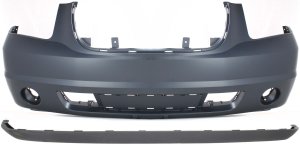 Front Bumper Cover for GMC Yukon 2007-2014, 2-Piece kit with Lower Air Deflector, Replacement