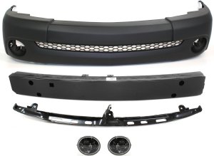 Front Bumper Cover Kit for 2003-2006 Toyota Tundra, 5-Piece with Bumper Reinforcement, Bumper Retainer and Fog Lights, Replacement